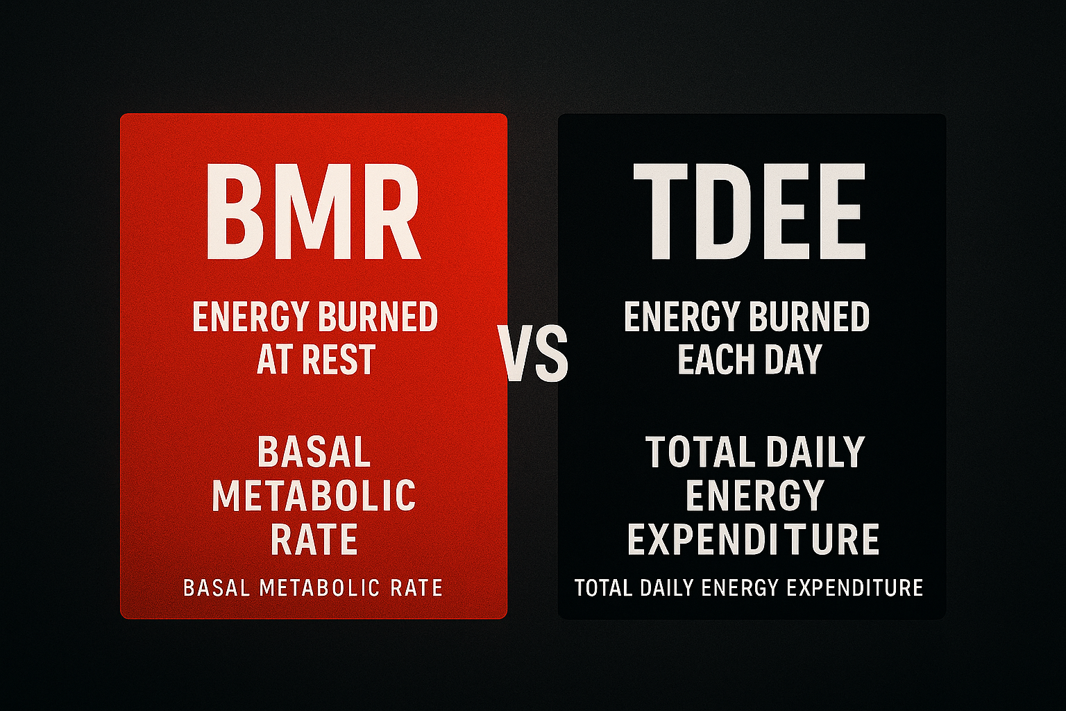 BMR vs TDEE visual comparison
